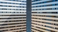 Aerial photo of the Sillon building facade in Nantes city