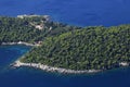 Aerial photo of Lokrum island near Dubrovnik Royalty Free Stock Photo