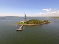 Aerial photo of the Statue of Liberty Royalty Free Stock Photo