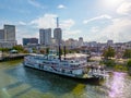 Aerial photo Steamboat Natchez New Orleans Mississippi River Royalty Free Stock Photo