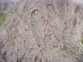 Aerial photo. Stone Mountain face Pshekha su. Caucasus.