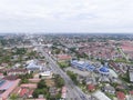 Aerial photo - Sultan Ismail Petra Mosque located at Kota Bharu, Kelantan, Malaysia.