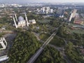 Sultan Salahuddin Abdul Aziz Shah Mosque and surrounding buildings.Located in Shah Alam,Selangor,Malaysia