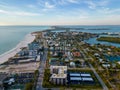 Aerial photo sunset at Lido Key Beach Sarasota FL