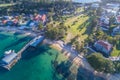 Aerial photo of Sydney - Watsons Bay boats harbour Royalty Free Stock Photo