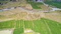 Aerial photo of rural summer pastoral scenery in langxi county, xuancheng city, anhui province, China