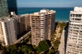 Aerial photo Tiffany of Bal Harbour Condominiums Royalty Free Stock Photo