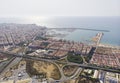 Aerial photo of Torrevieja cityscape during sunrise. Costa Blanca, Spain Royalty Free Stock Photo