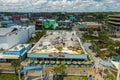 Aerial photo tourist shops and restaurants Myrtle Beach South Carolina Royalty Free Stock Photo