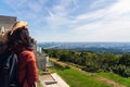 Vienna Aerial View in Summer end / beginning of Autumn/Fall. Tourists visible on the left hand side