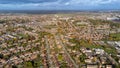 Aerial photo of the the town of Woodthorpe, it\'s a suburb in the south west of the city of York, North Yorkshire, Royalty Free Stock Photo