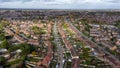 Aerial photo of the the town of Woodthorpe, it\'s a suburb in the south west of the city of York, North Yorkshire, Royalty Free Stock Photo