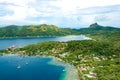 Bora Bora, French Polynesia, aerial view of island in the South Pacific Ocean Royalty Free Stock Photo