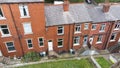 Aerial photo of a typical housing estate in Birkby close to the town centre in Huddersfield, in the Kirklees borough of West Royalty Free Stock Photo