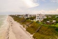 Aerial photo upscale homes Seaside Santa Rosa Beach FL USA