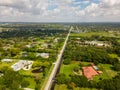 Aerial photo upscale homes in Southwest Ranches Broward County FL Royalty Free Stock Photo