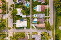 Aerial photo of upscale residential houses with swimming pools Hollywood Lakes FL USA
