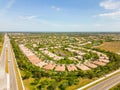 Aerial photo vast landscape neighborhoods in Vero Beach FL