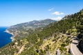 Aerial photo view of the rocky coast and turquoise waters of the Mediterranean Sea Royalty Free Stock Photo