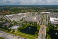 Aerial photo Waterford Lakes Town Center shopping plaza Royalty Free Stock Photo