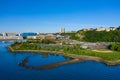 Aerial photo Weehawken Waterfront Park and Recreation Center Royalty Free Stock Photo