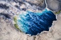 Aerial photo of Yellowstone Park geothermal Royalty Free Stock Photo