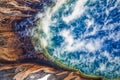 Aerial photo of Yellowstone Park Grand Prismatic Royalty Free Stock Photo