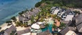 Aerial View of Tropical Island Resort in Mauritius Royalty Free Stock Photo