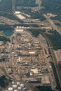 Aerial photograph of a chemical plant in Virginia