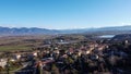aerial photograph of the landscape of Terni with the Narni lake
