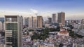 Aerial photograph of the marginal of Luanda, Angola. Africa.Difference between new and old buildings. Royalty Free Stock Photo