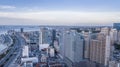 Aerial photograph of the marginal of Luanda, Angola. Africa.Difference between new and old buildings. Royalty Free Stock Photo