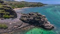 Aerial View of Ocean Road in Mauritius Royalty Free Stock Photo