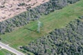 Aerial photograph of Transmission Towers on the Texas Power Grid ERCOT Royalty Free Stock Photo