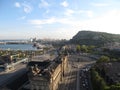 The aerial photograph. View of the main pedestrian street Spain, Barcelona-September 16, 2011