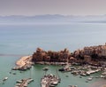 Aerial photographs of Castellamare del Golfo in Sicily Royalty Free Stock Photo