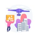 Aerial photography abstract concept vector illustration.