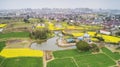 Aerial photography, Anhui Xuancheng Village, spring and rural scenery