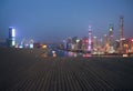 Aerial photography bird view at Shanghai bund Skyline Royalty Free Stock Photo