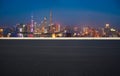 Aerial photography bird view at Shanghai bund Skyline Royalty Free Stock Photo