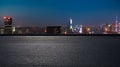 Aerial photography bird view at Shanghai bund Skyline