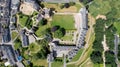 Aerial photography of Chateaubriant castle in Loire Atlantique
