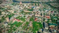 aerial photography of the city of Penza in the summer