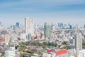 Aerial photography , Cityscape overlooking Tokyo, Japan Royalty Free Stock Photo