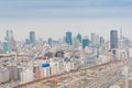 Aerial photography , Cityscape overlooking Tokyo, Japan Royalty Free Stock Photo