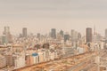 Aerial photography , Cityscape overlooking Tokyo, Japan Royalty Free Stock Photo