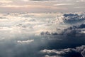 Aerial photography with clouds Royalty Free Stock Photo