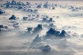 Aerial photography with clouds Royalty Free Stock Photo