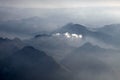 Aerial photography with clouds Royalty Free Stock Photo