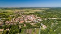 Aerial photography of Damvix in the Poitevin marsh